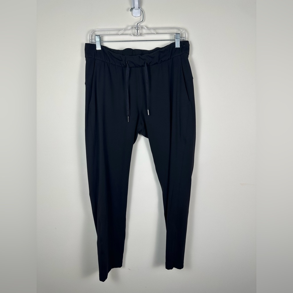 Lululemon Keep Moving Pant Women 8 Black Excellent High Rise Tapered Jogger